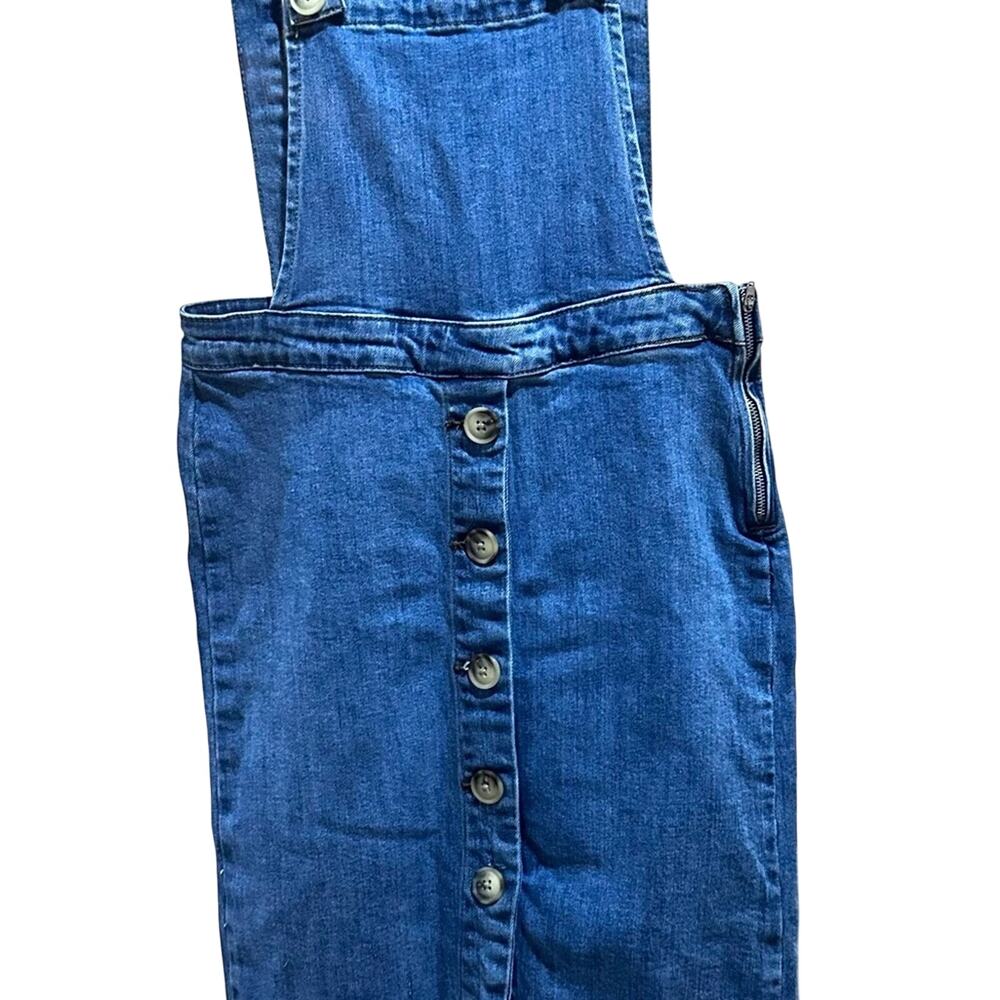 🔥Women's Blue Denim Overall Dress - Picture 2 of 12
